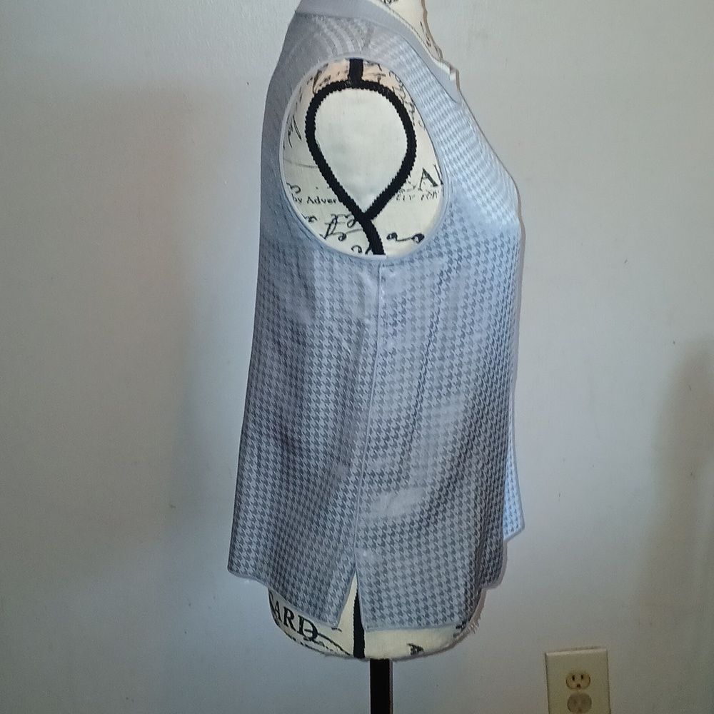 Rag And Bone Gray Sleeveless Houndstooth Top X-Sm… - image 6